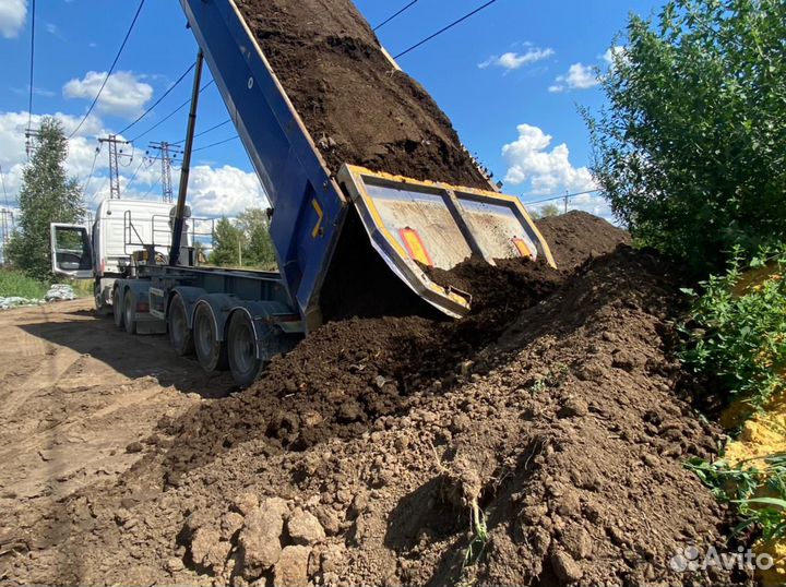Земля плодородная в мешках(50л),валом от1до25м3