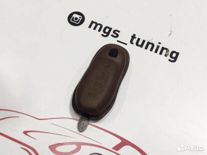 Чехол для ключа Porsche старого образца коричневый