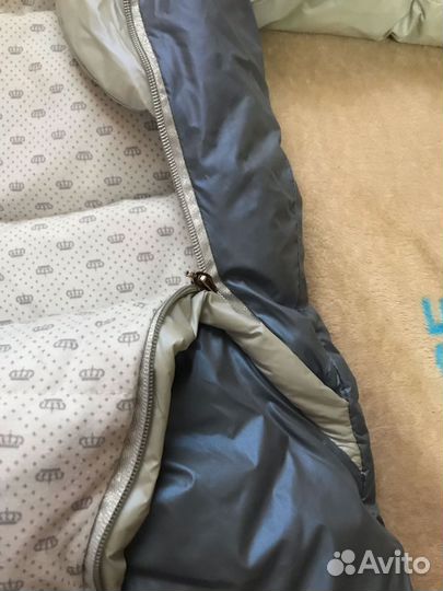 Конверт-комбинезон-трансформер с меховой опушкой