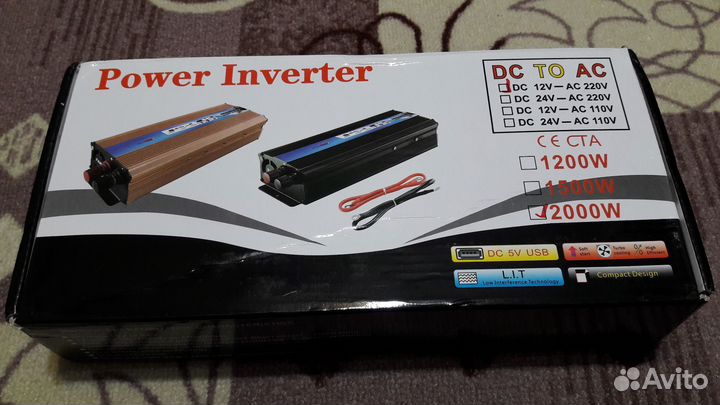 Преобразователь Инвертор 12 220 2000 w