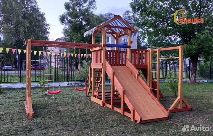 Детский комплекс игровая башня с балконом