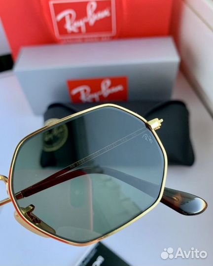 Очки ray ban octagonal зеленые