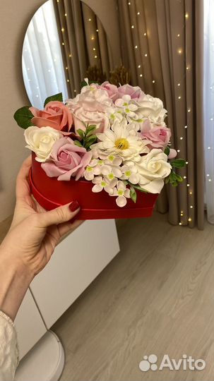 Букеты из мыльных на день Святого Валентина