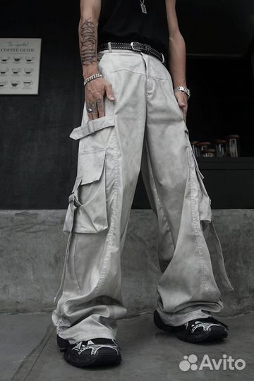 Штаны карго широкие