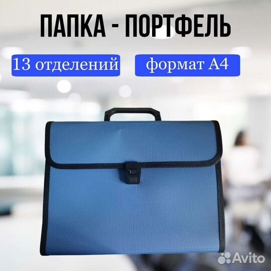 Папка портфель на 13 отд.для бумаг, документ