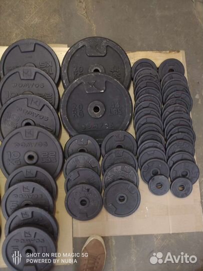 Блины диски для штанги и гантели domyos