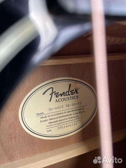 Гитара Fender электроакустическая CD-60SCE