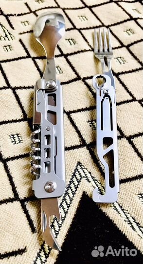 Набор для пикника (ложка-вилка-штопор-нож)