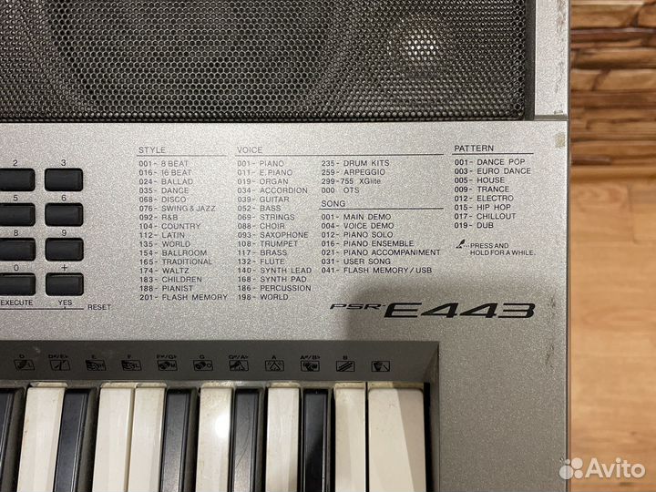 Синтезатор yamaha psr e443
