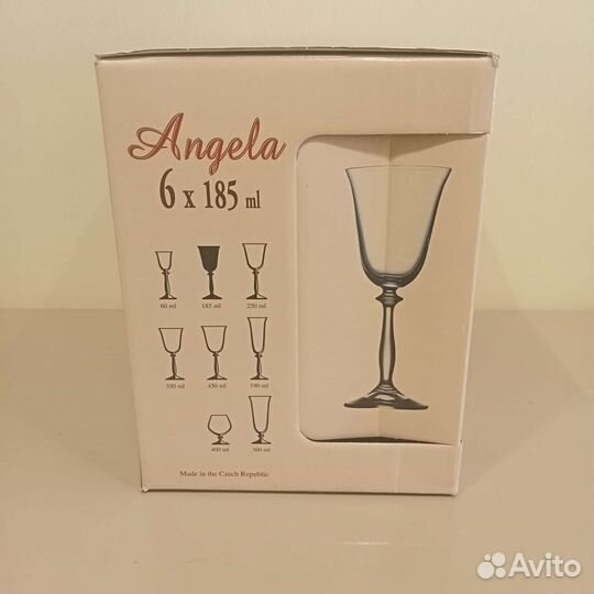 Набор бокалов Bohemia Angela 6x185 Чехия