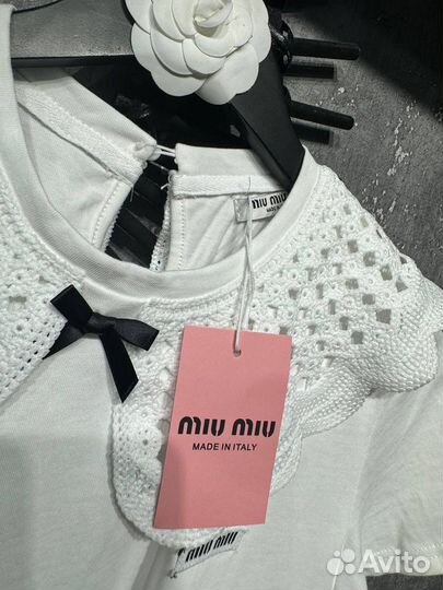 Футболка с воротничком MiuMiu