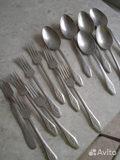 Ложки вилки СССР алюминиевые