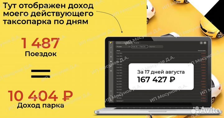 Таксопарк Яндекс.Такси. Под ключ, в рассрочку