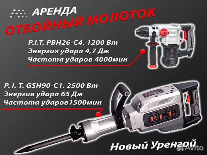 Отбойный молоток / префоратор 65дж / 4,7дж. аренда