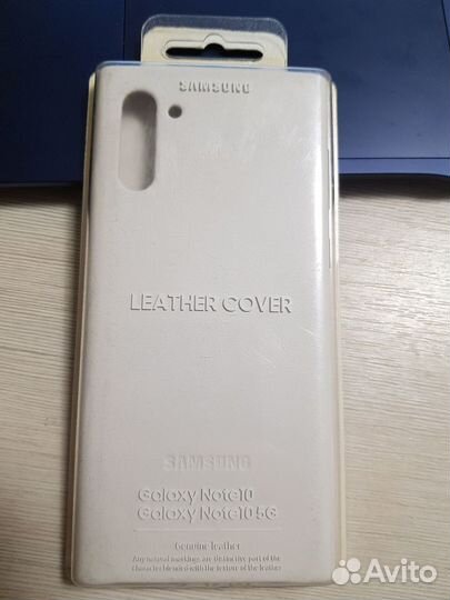 Оригинал Leather Cover для Samsung Note 10 (White)