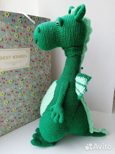 Большой злой дракон игрушка ручной работы