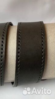 Черный кожаный ремень