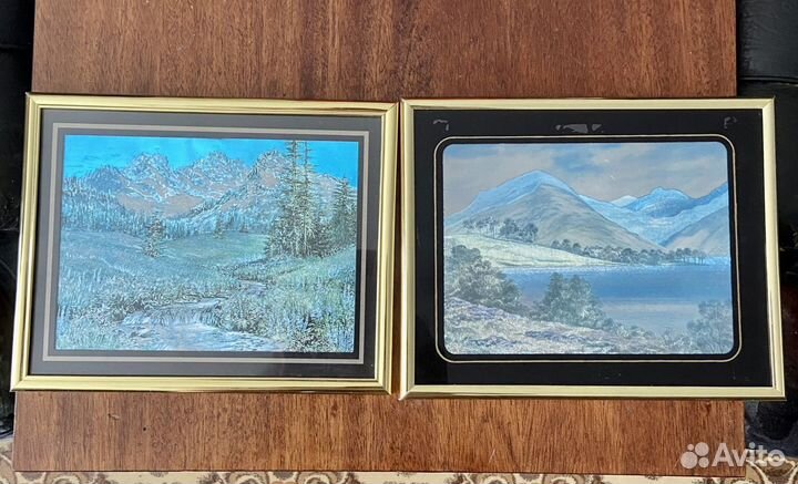 Картинка в рамке под стеклом голографическая