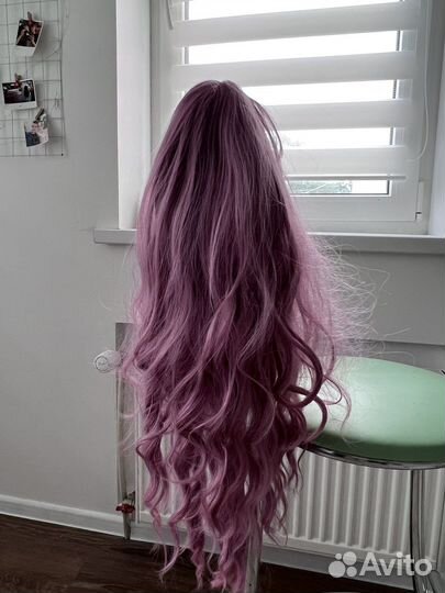 Парик розовый