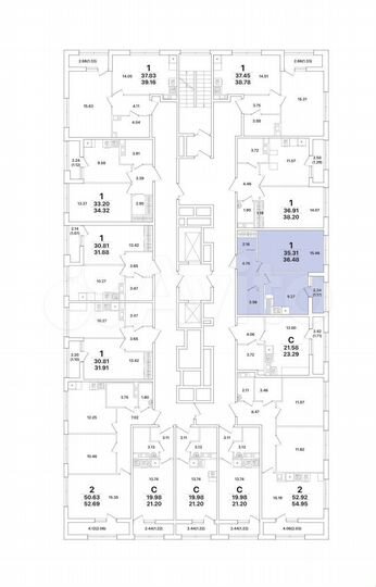 1-к. квартира, 42,6 м², 9/12 эт.