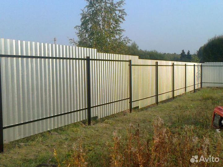 Забор из профнастила под ключ