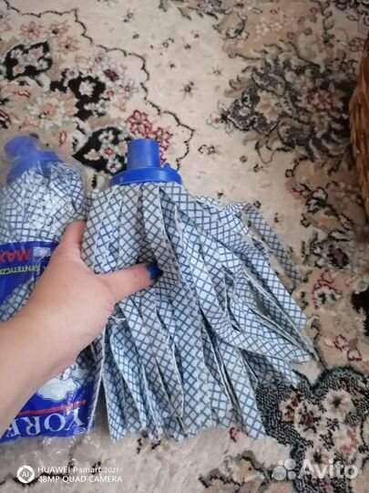 Тряпка для швабры, на круглую трубу