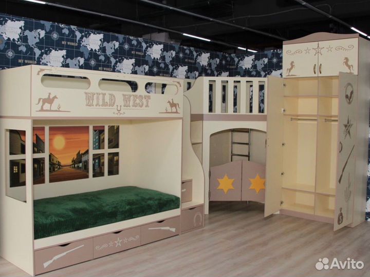 Кровать двухьярусная мебель в деткую