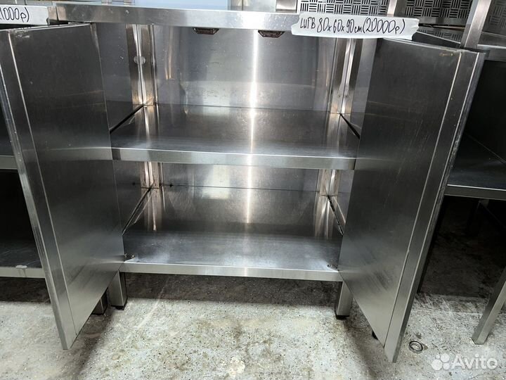 Стол с дверками из нержавейки 80х60х90