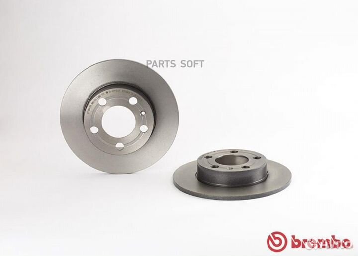 Brembo 08.7165.11 Диск тормозной задн. с уф покрыт