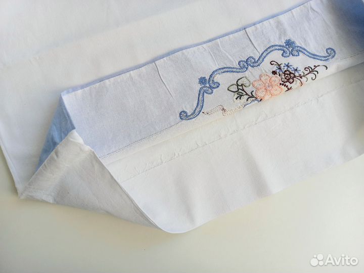 Наволочки на подушки СССР 64х40 с вышивкой новые