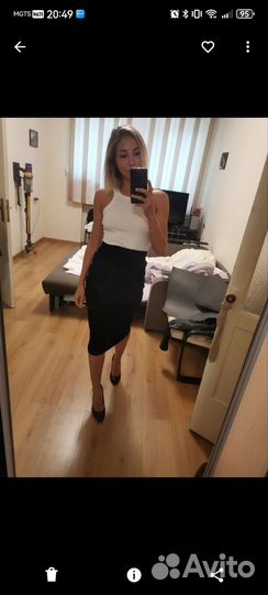 Юбка трикотажная с шипами