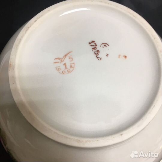 Супница фарфор СССР чайка
