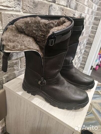 Монголки мужские, сапоги натуральный мех