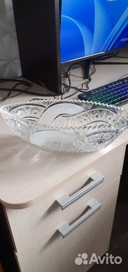 Ваза для фруктов хрусталь