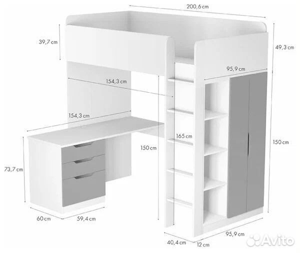 Кровать чердак IKEA стува