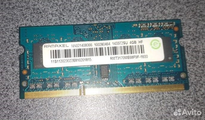 Оперативная память для ноутбука 4Gb DDR3 и DDR3L