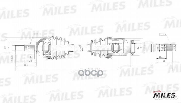 Привод в сборе renault megane II 1.6 02-09 прав