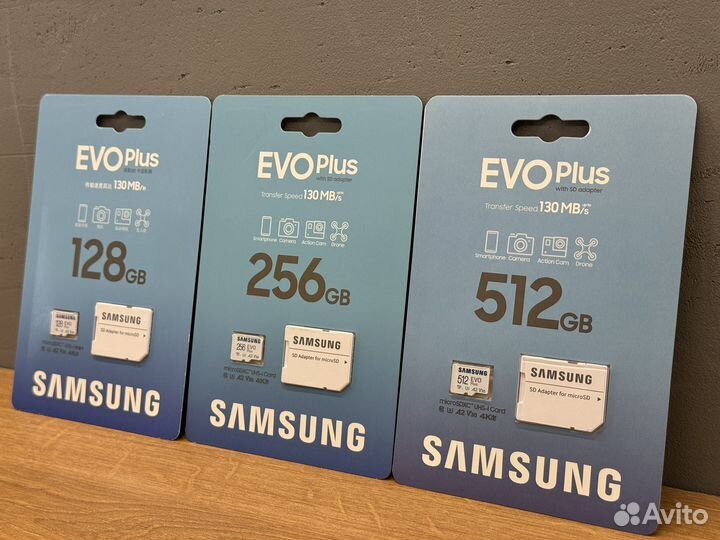 Карты памяти Microsd Samsung Evo plus 128 Gb A2