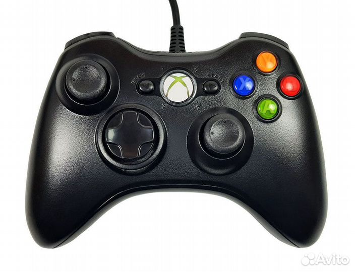 Геймпад xbox 360 / PC проводной черный
