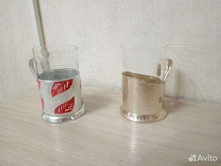 Стакан с подстаканником СССР