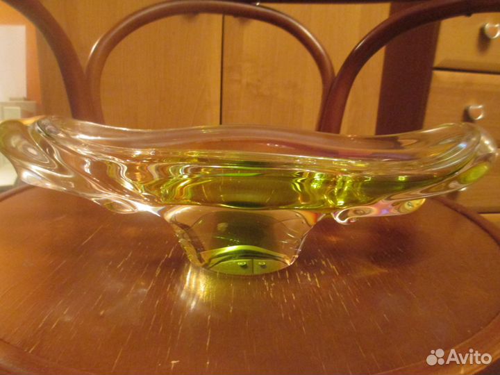 Ваза Чехия цветное стекло