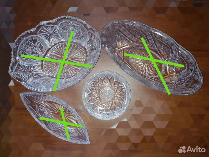 Хрустальные салатницы,пепельница СССР