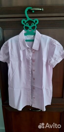 Школьная блузка, рост 152 см., цвет розовый