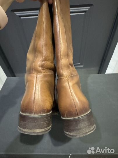 Сапоги massimo dutti 37 кожаные