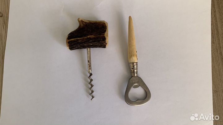 Старинный набор: штопор и открывашка для бутылок