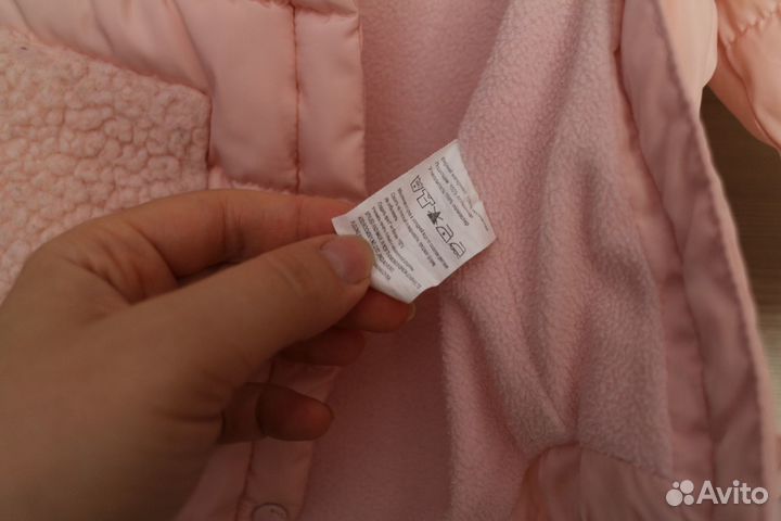 Куртка демисезонная для девочки размер 80 розовая