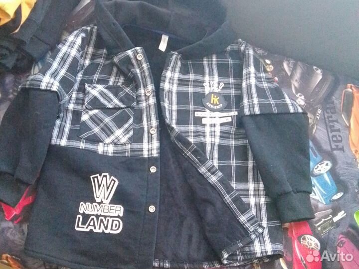 Теплая рубашка детская