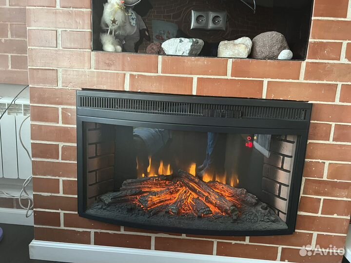 Камин электрический, режим обогрев/подсветка/звук