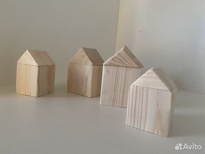 Деревянные домики. Заготовки для творчества