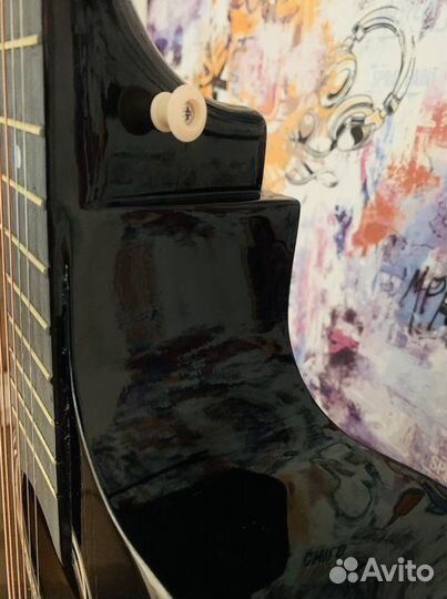 Гитара акустическая + каподастр